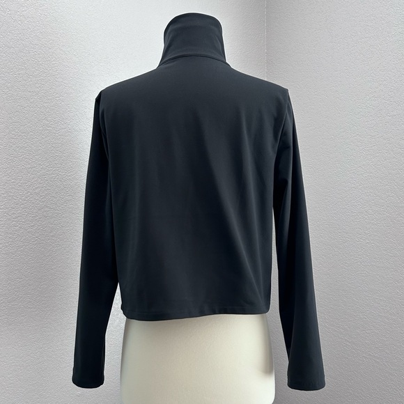 Lucy Cropped Asymmetrical Close Jacket in Black - Picture 7 of 7